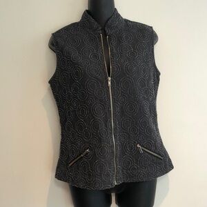 Vintage Samuel Dong textured vest black jean small